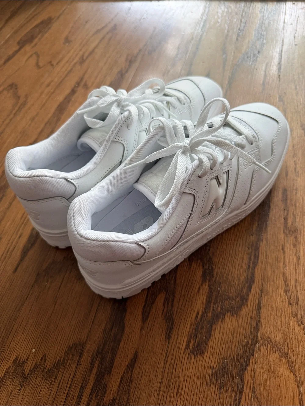 New Balance White Low-Top Lace-Up Sneakers
